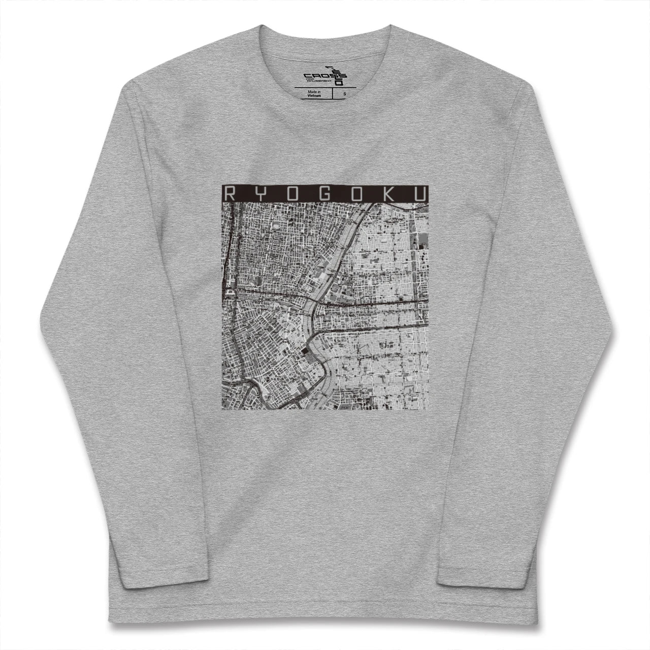 【両国(東京都)】地図柄ロングスリーブTシャツ