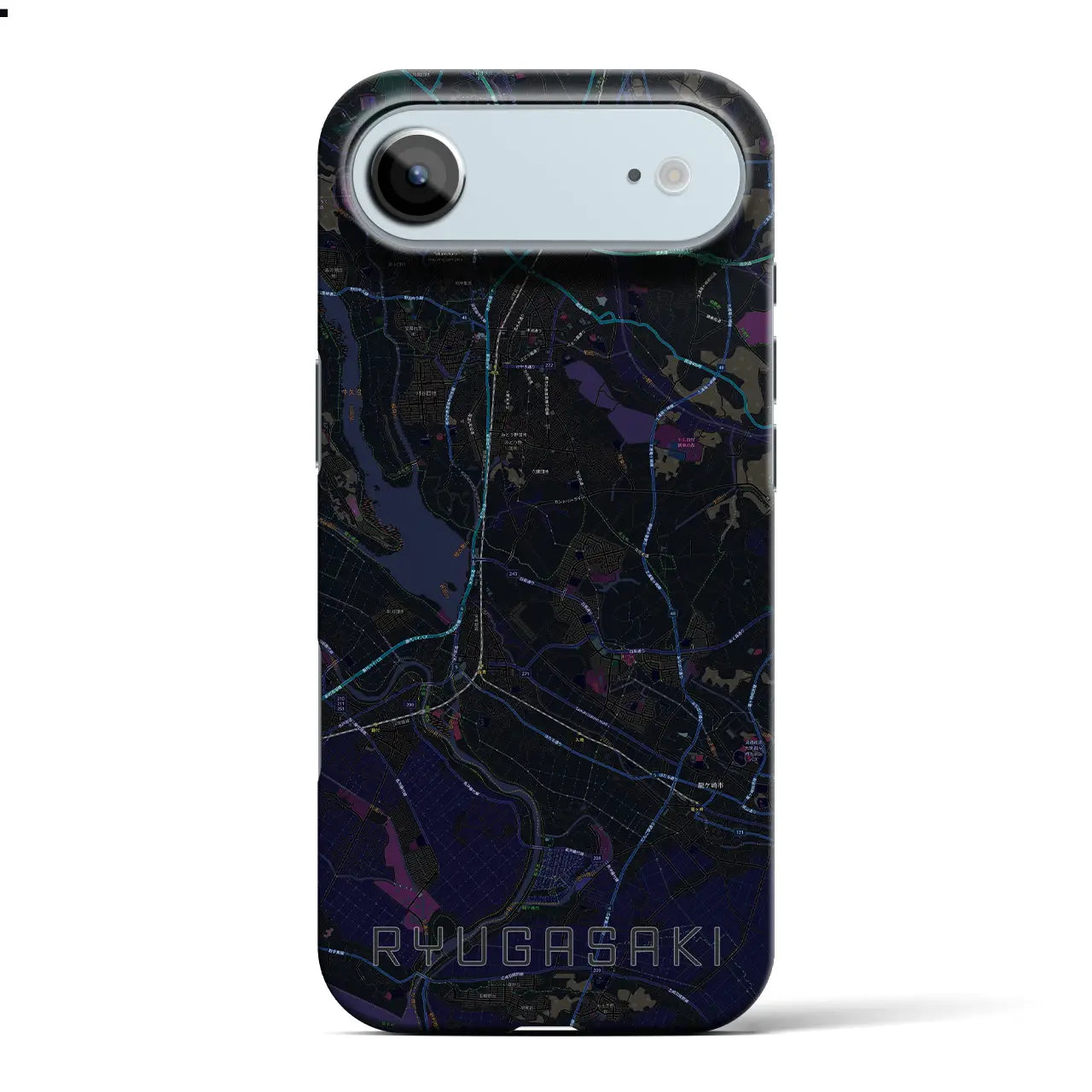 【龍ケ崎(茨城県)】地図柄iPhoneケース(バックカバータイプ)