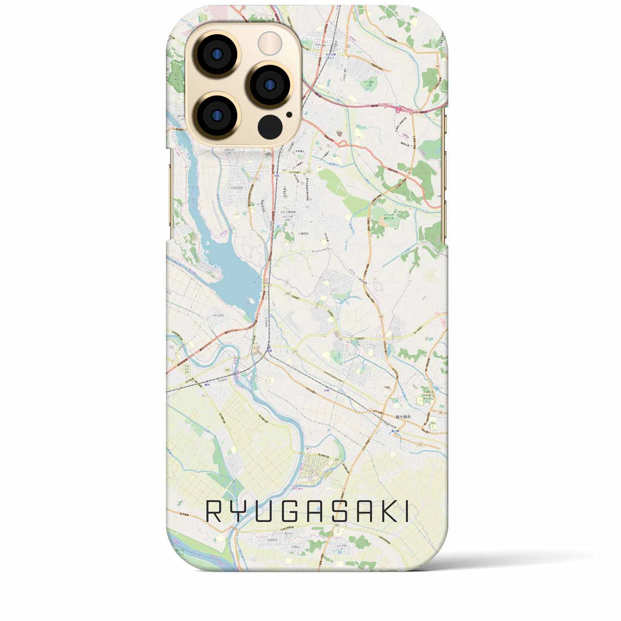 【龍ケ崎(茨城県)】地図柄iPhoneケース(バックカバータイプ)