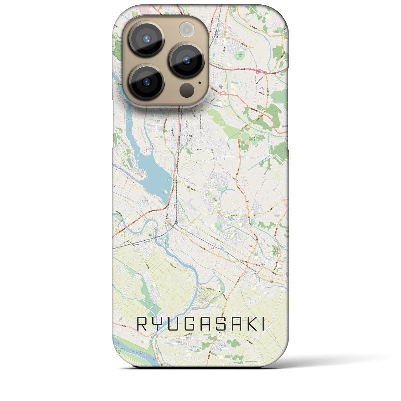 【龍ケ崎(茨城県)】地図柄iPhoneケース(バックカバータイプ)