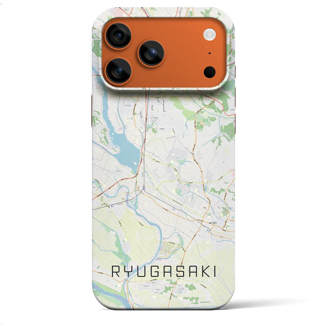 【龍ケ崎(茨城県)】地図柄iPhoneケース(バックカバータイプ)