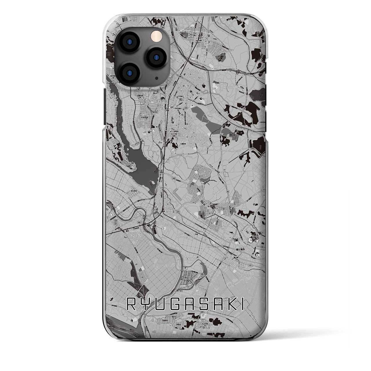 【龍ケ崎(茨城県)】地図柄iPhoneケース(クリアタイプ)