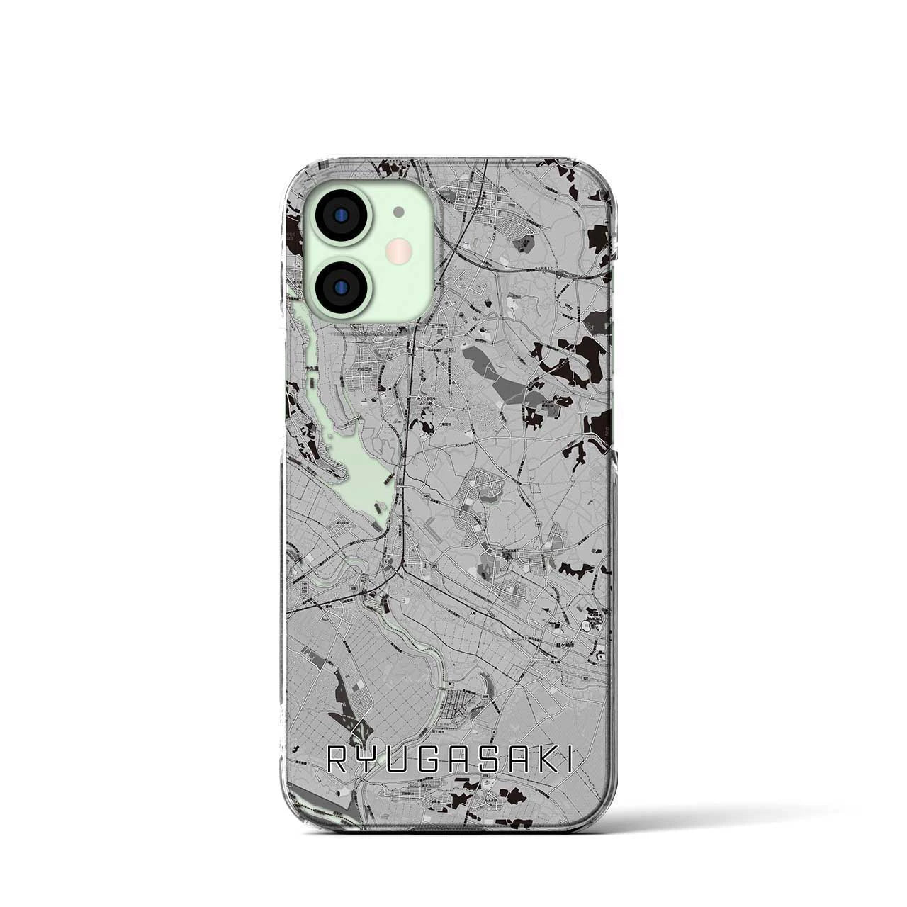 【龍ケ崎(茨城県)】地図柄iPhoneケース(クリアタイプ)