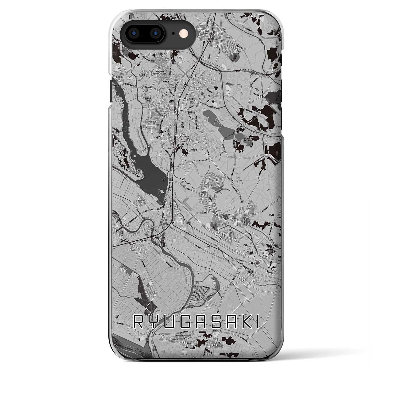 【龍ケ崎(茨城県)】地図柄iPhoneケース(クリアタイプ)