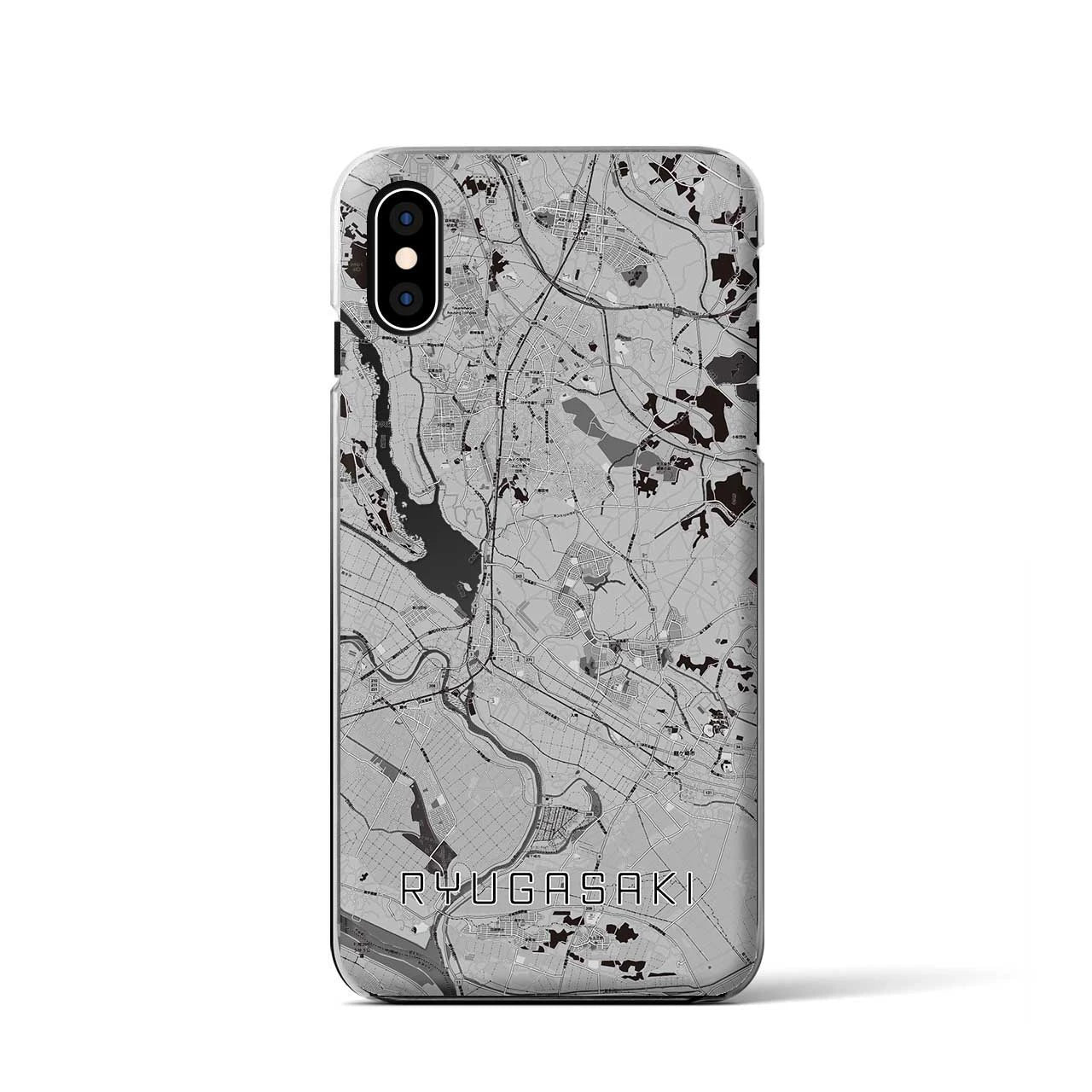 【龍ケ崎(茨城県)】地図柄iPhoneケース(クリアタイプ)