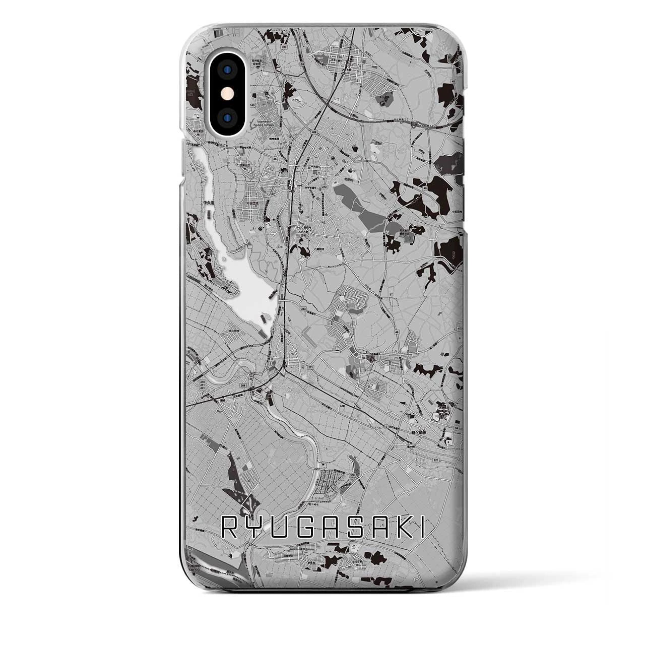 【龍ケ崎(茨城県)】地図柄iPhoneケース(クリアタイプ)