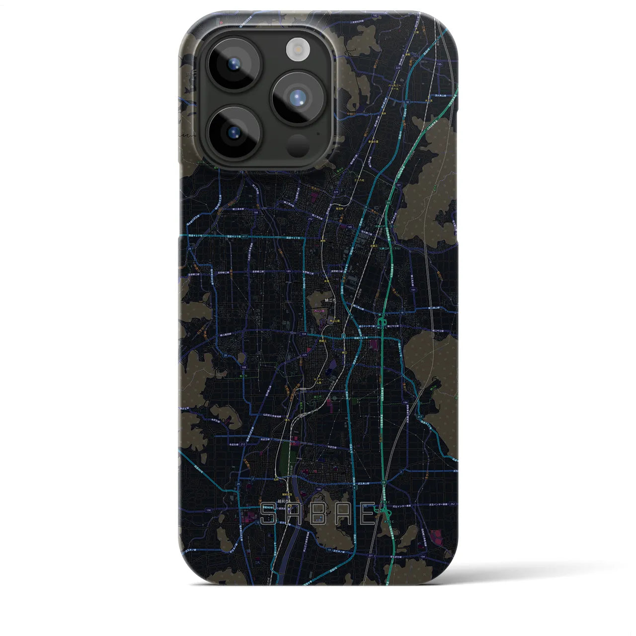 【鯖江(福井県)】地図柄iPhoneケース(バックカバータイプ)