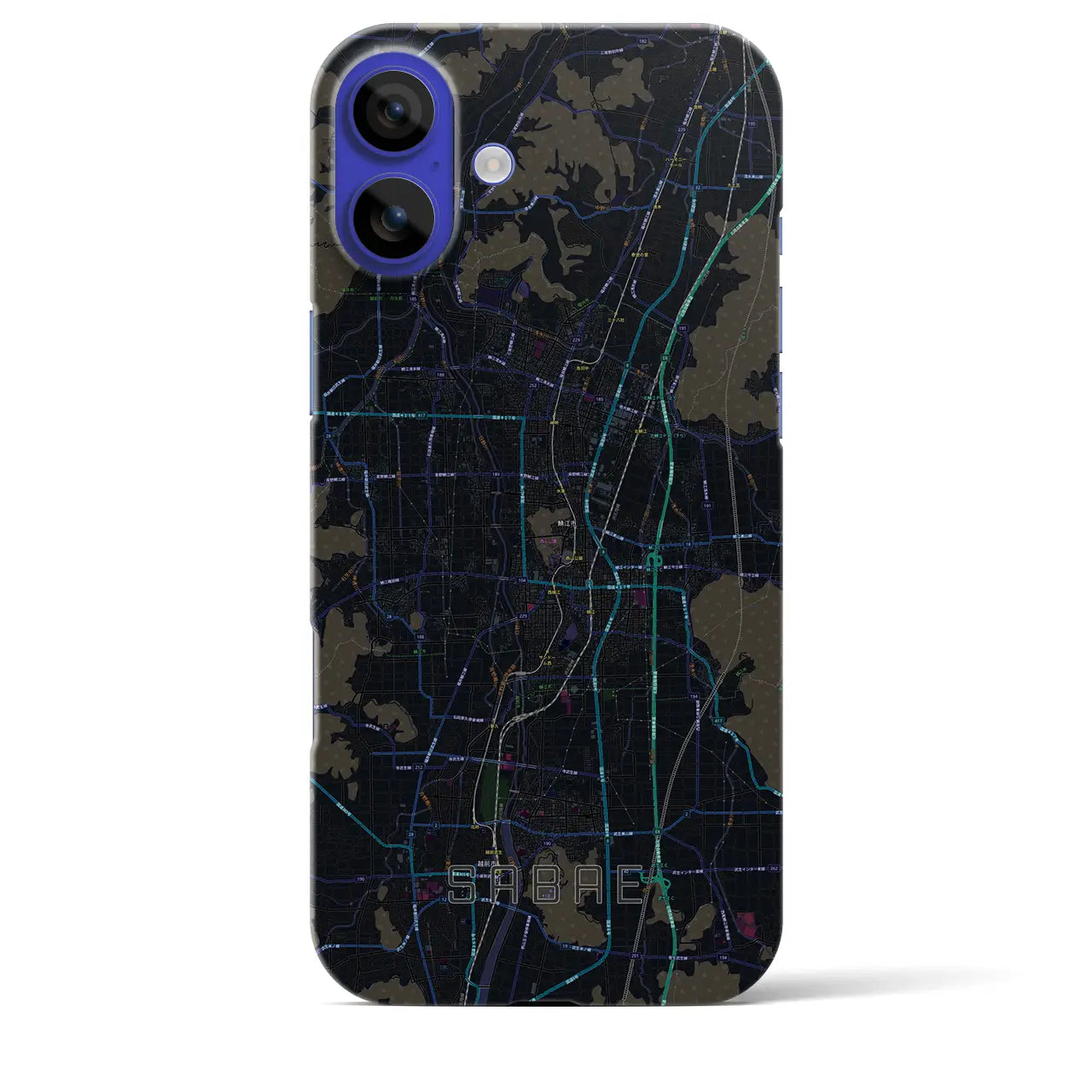 【鯖江(福井県)】地図柄iPhoneケース(バックカバータイプ)