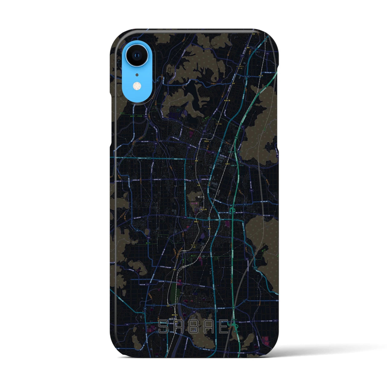 【鯖江(福井県)】地図柄iPhoneケース(バックカバータイプ)