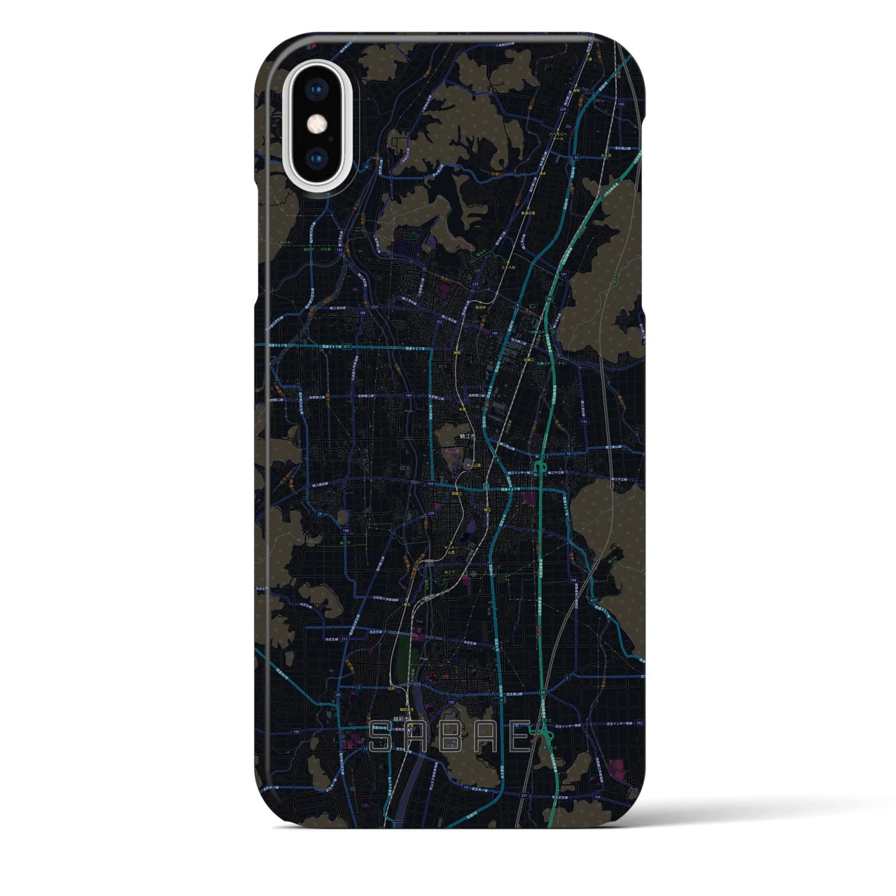 【鯖江(福井県)】地図柄iPhoneケース(バックカバータイプ)