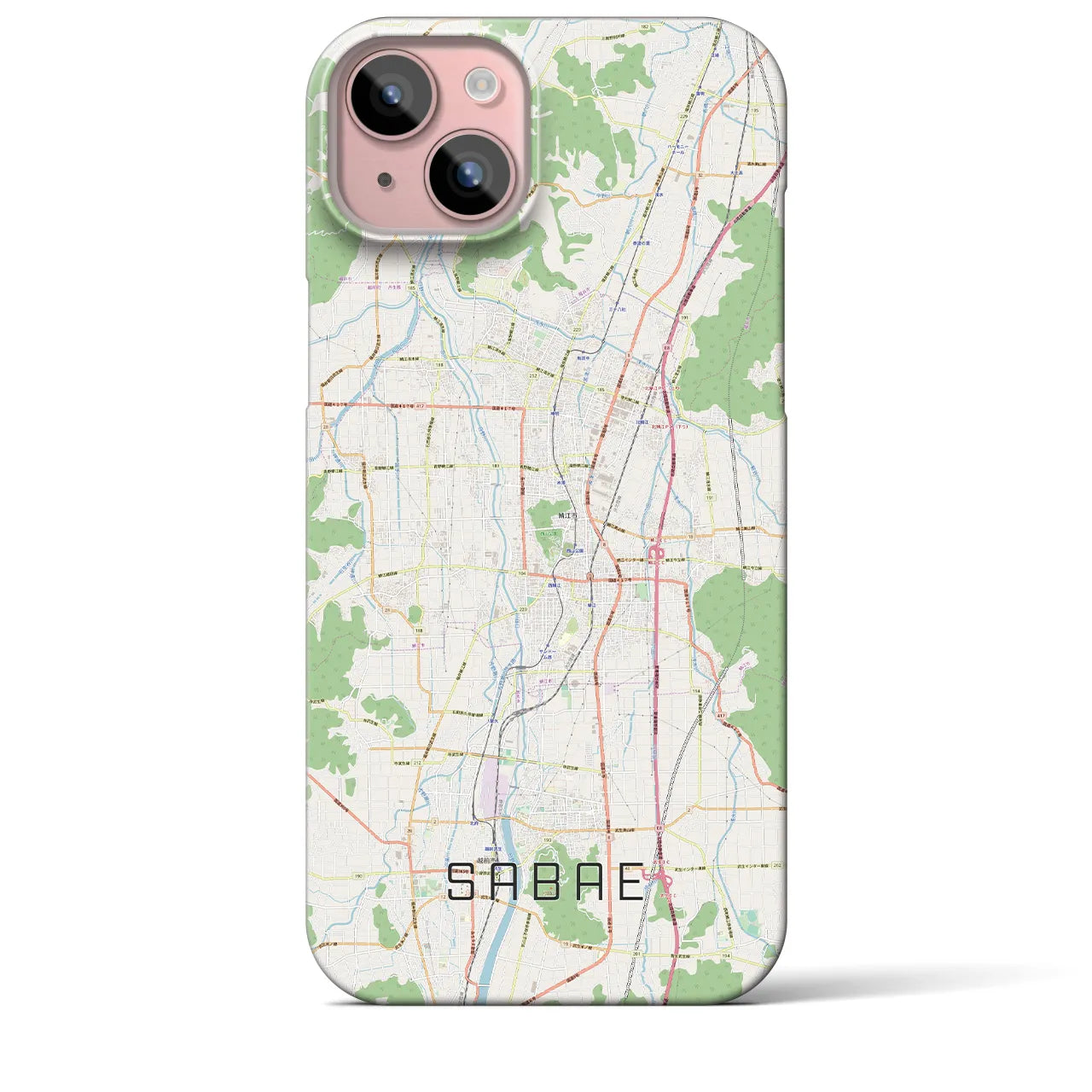 【鯖江(福井県)】地図柄iPhoneケース(バックカバータイプ)