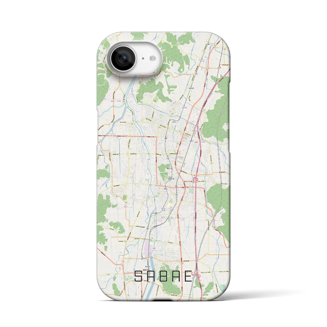 【鯖江(福井県)】地図柄iPhoneケース(バックカバータイプ)