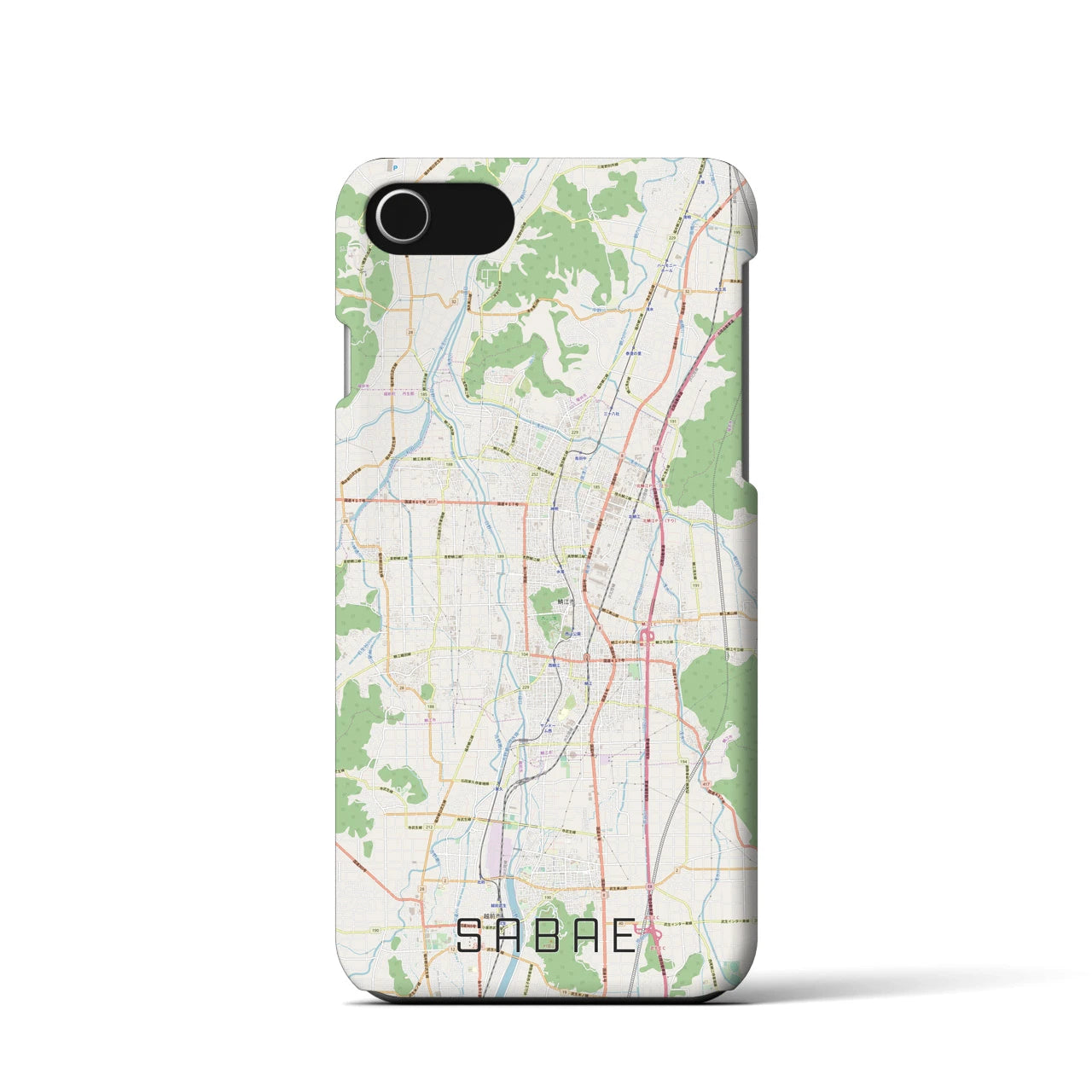 【鯖江(福井県)】地図柄iPhoneケース(バックカバータイプ)