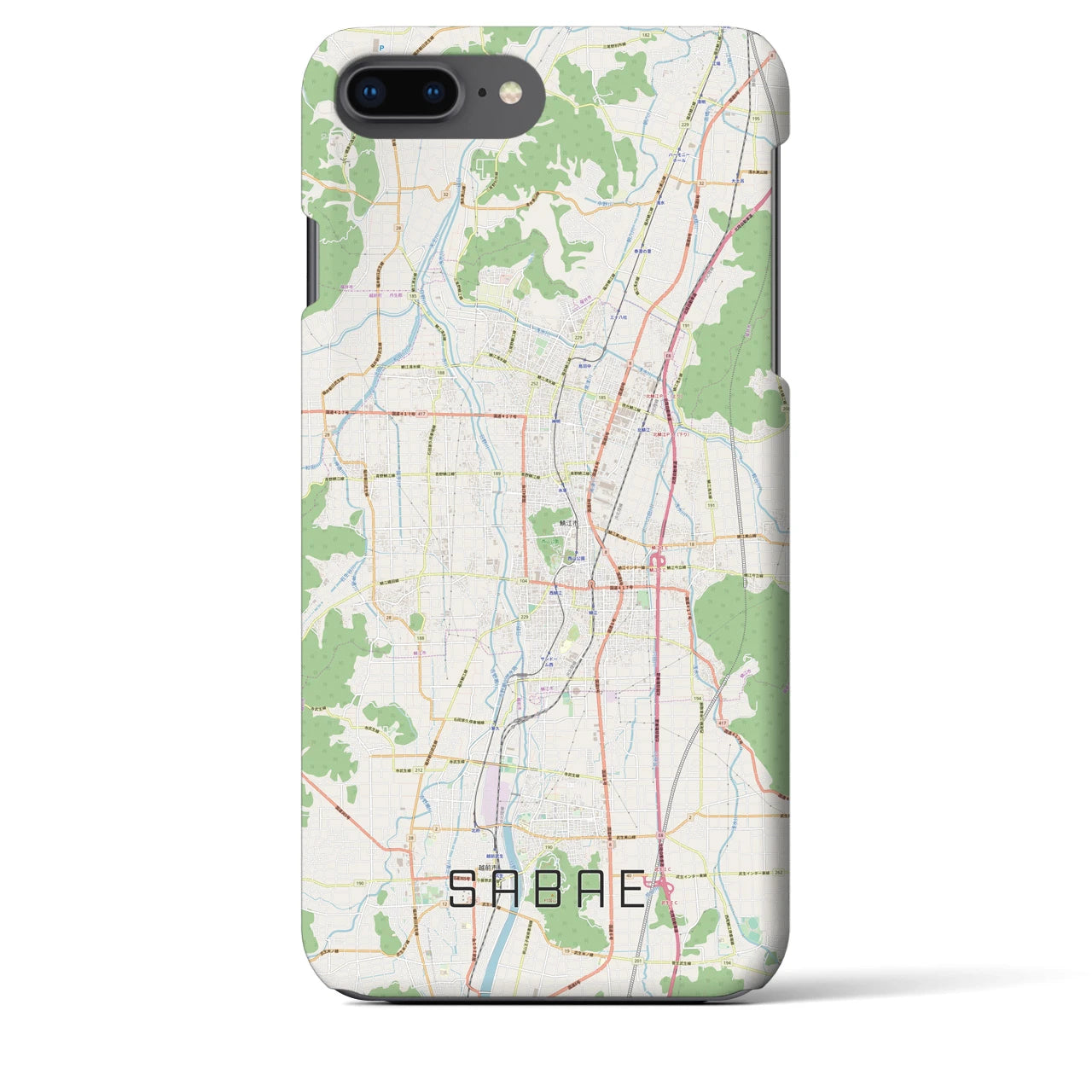 【鯖江(福井県)】地図柄iPhoneケース(バックカバータイプ)