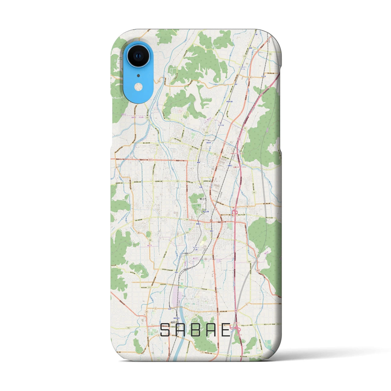 【鯖江(福井県)】地図柄iPhoneケース(バックカバータイプ)