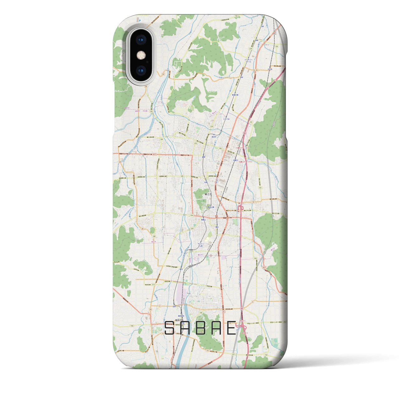 【鯖江(福井県)】地図柄iPhoneケース(バックカバータイプ)