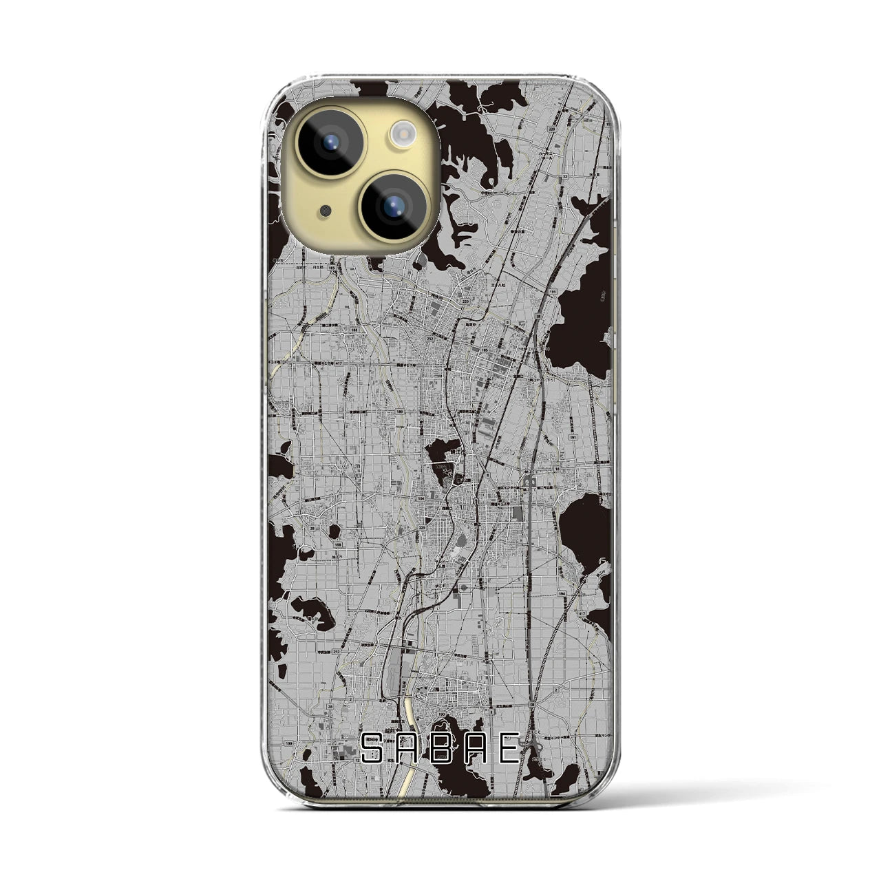 【鯖江(福井県)】地図柄iPhoneケース(クリアタイプ)