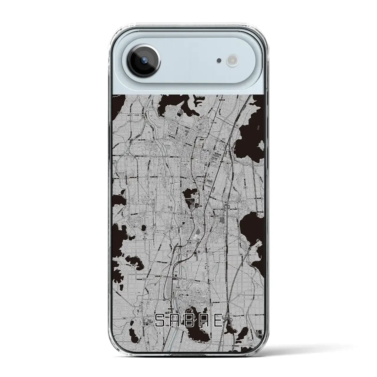 【鯖江(福井県)】地図柄iPhoneケース(クリアタイプ)モノトーン・iPhone 17 Pro Max 用