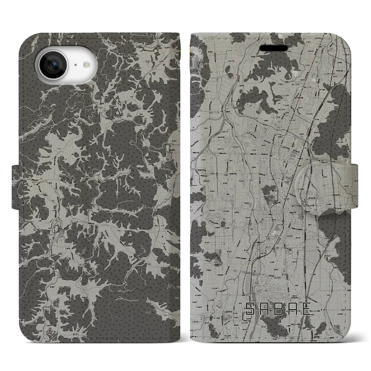 【鯖江(福井県)】地図柄iPhoneケース(手帳タイプ)