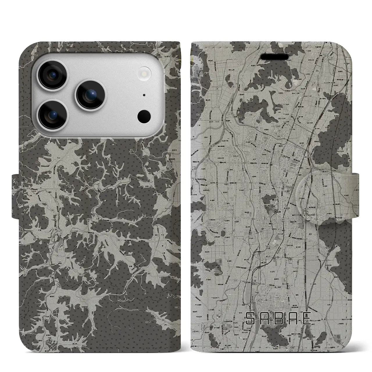 【鯖江(福井県)】地図柄iPhoneケース(手帳タイプ)