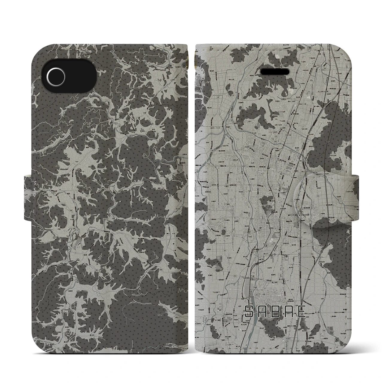 【鯖江(福井県)】地図柄iPhoneケース(手帳タイプ)