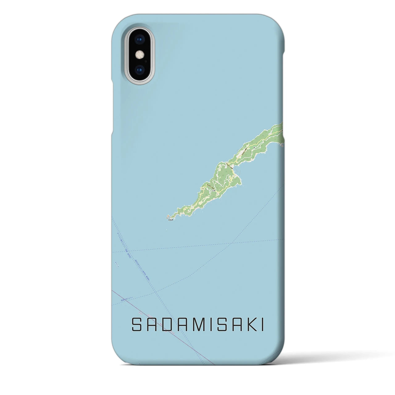 【佐田岬(愛媛県)】地図柄iPhoneケース(バックカバータイプ)