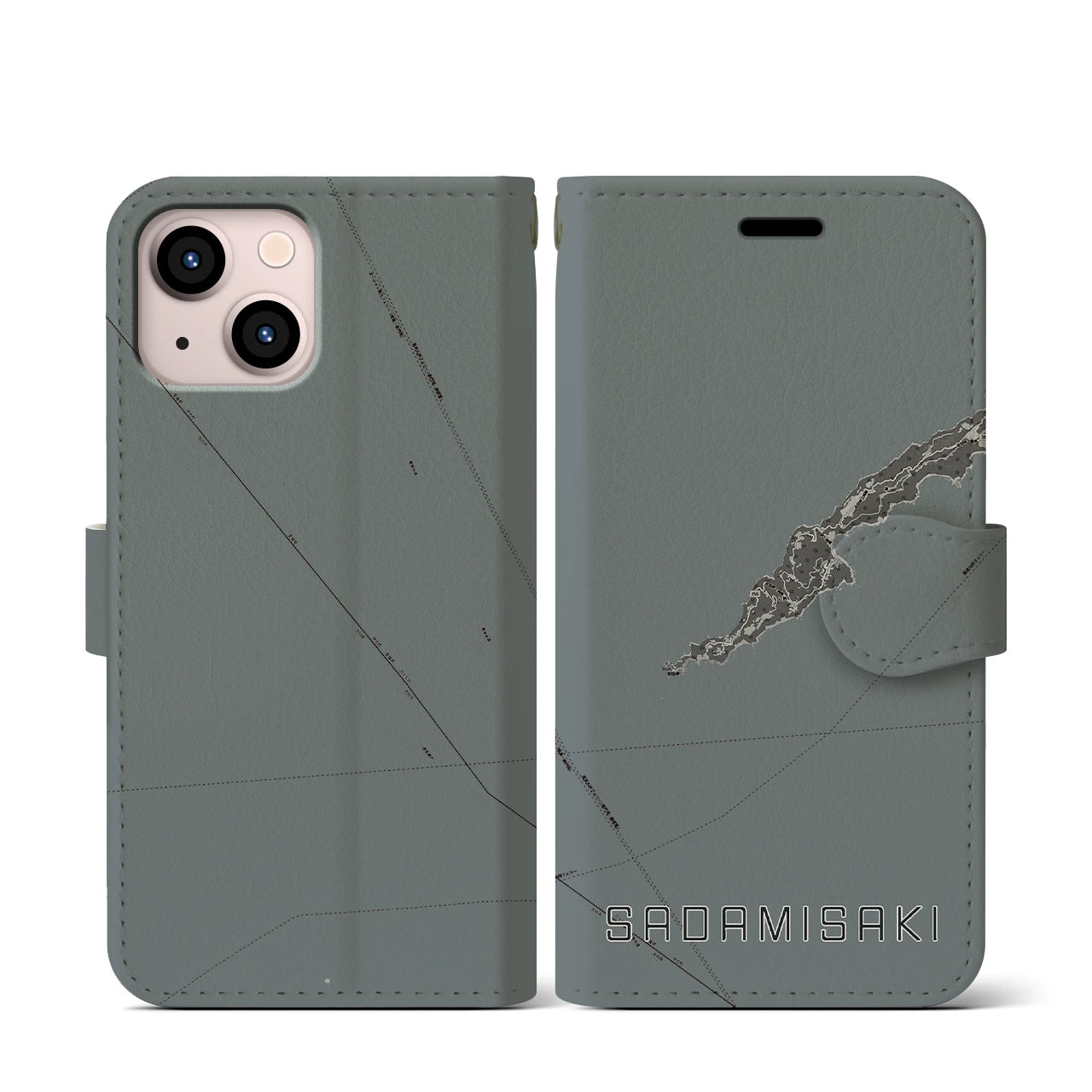 【佐田岬(愛媛県)】地図柄iPhoneケース(手帳タイプ)