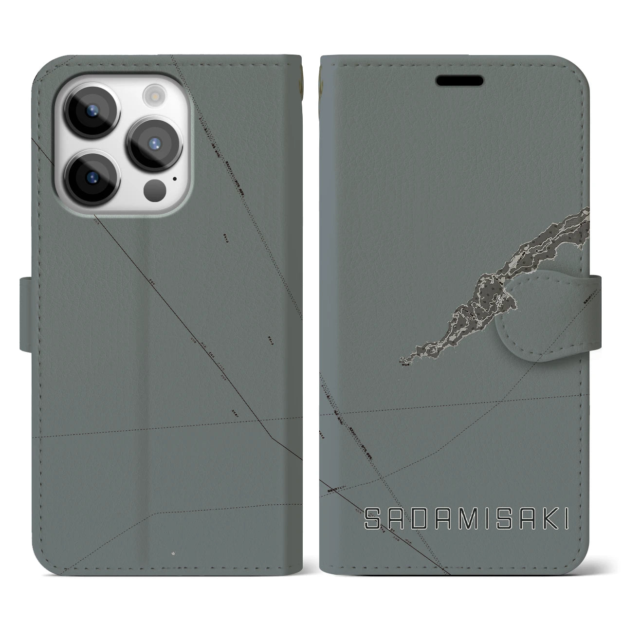 【佐田岬(愛媛県)】地図柄iPhoneケース(手帳タイプ)