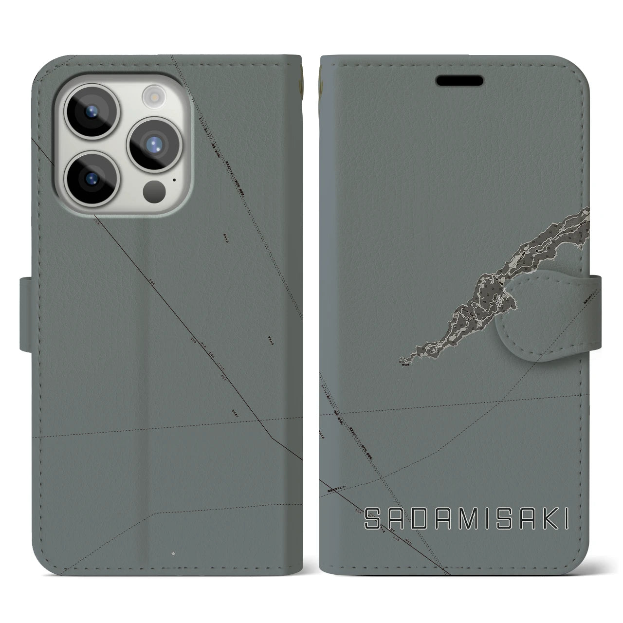 【佐田岬(愛媛県)】地図柄iPhoneケース(手帳タイプ)