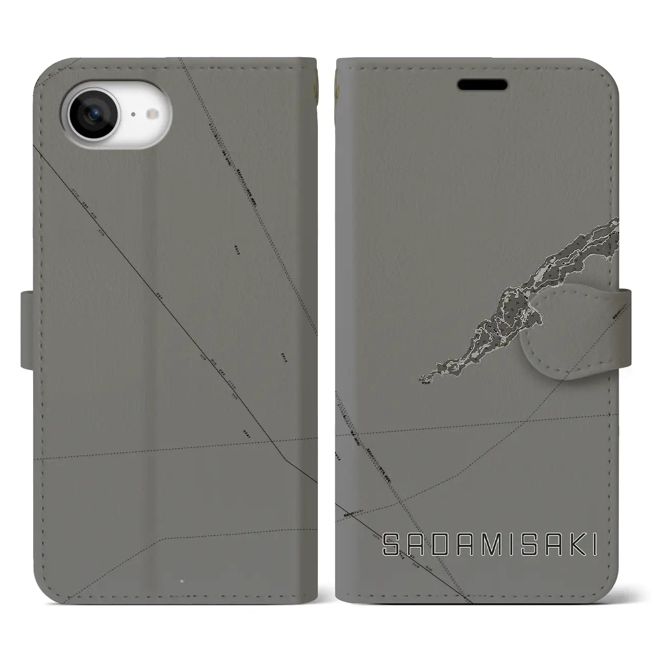 【佐田岬(愛媛県)】地図柄iPhoneケース(手帳タイプ)