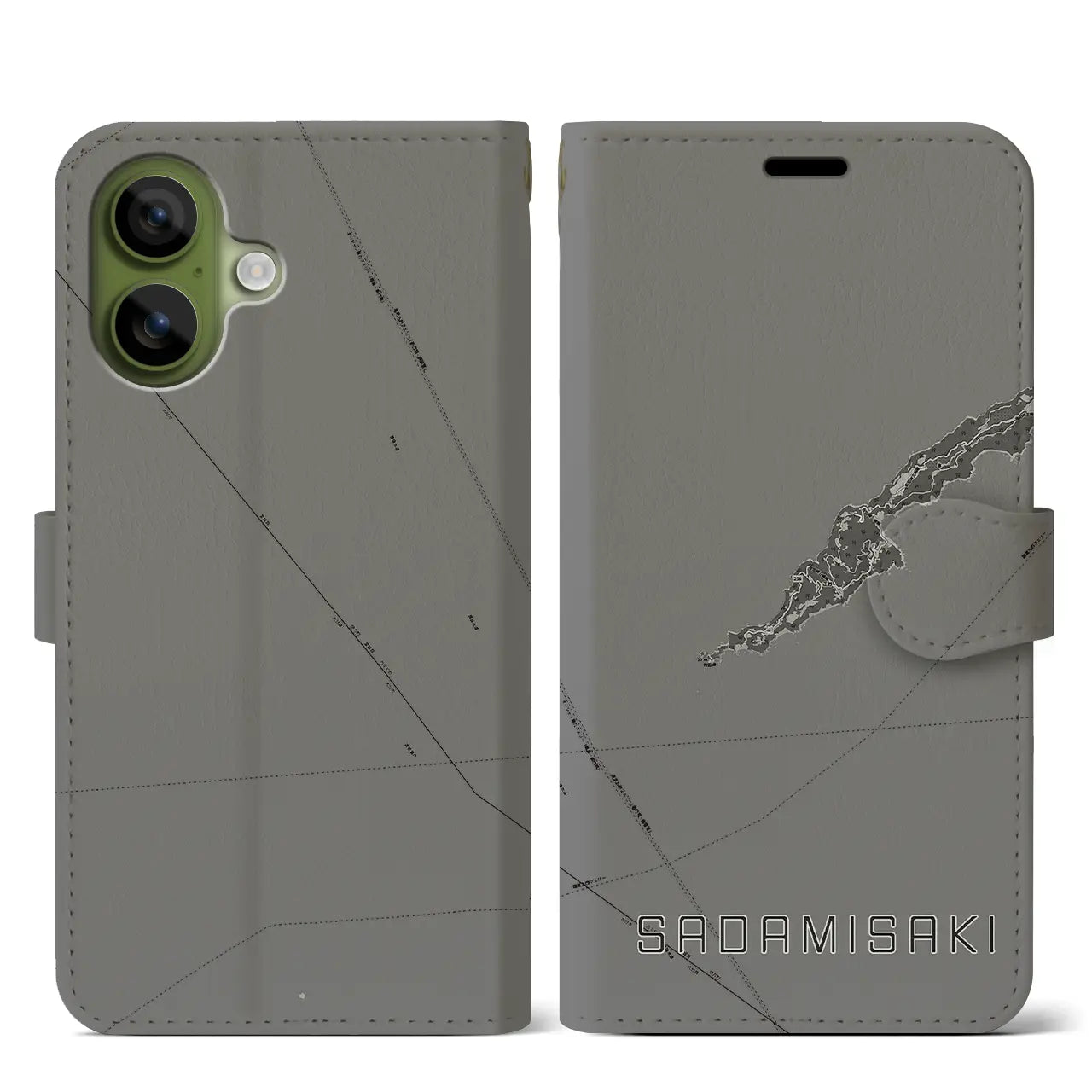 【佐田岬(愛媛県)】地図柄iPhoneケース(手帳タイプ)