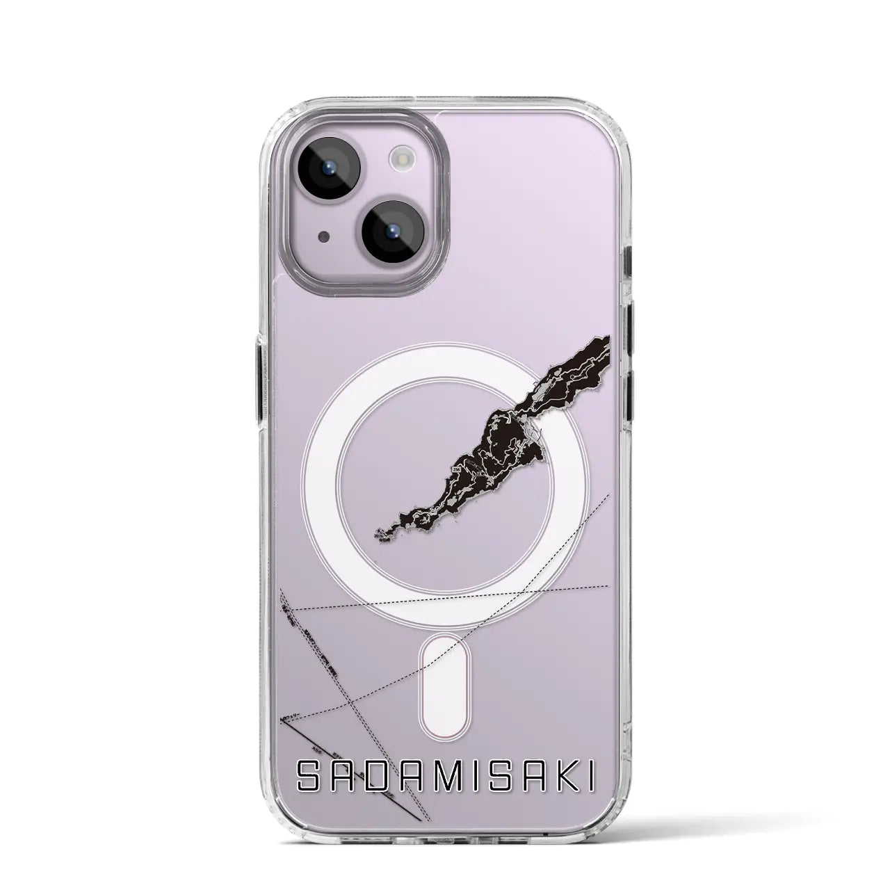 【佐田岬(愛媛県)】地図柄iPhoneケース(MagSafeタイプ)