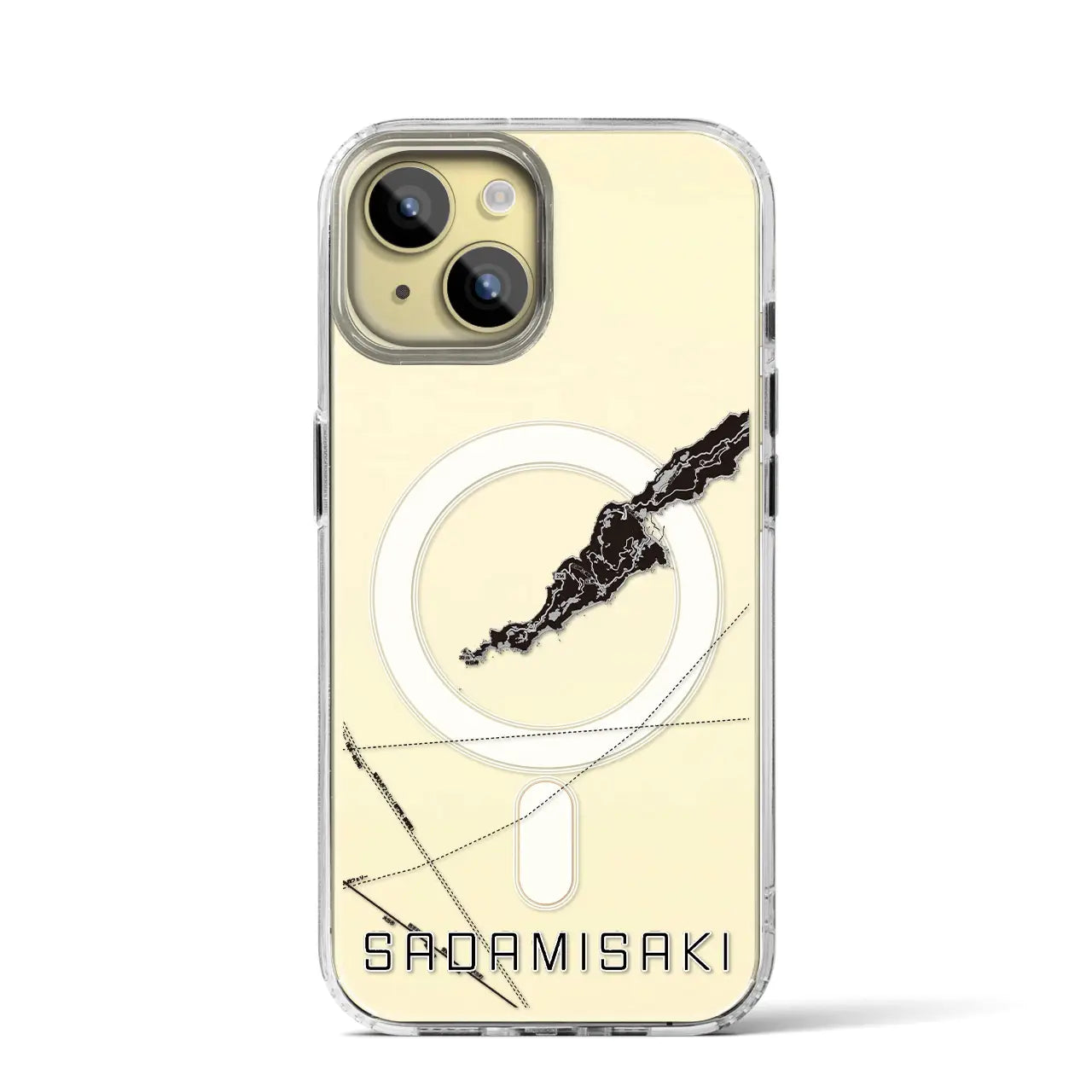 【佐田岬(愛媛県)】地図柄iPhoneケース(MagSafeタイプ)