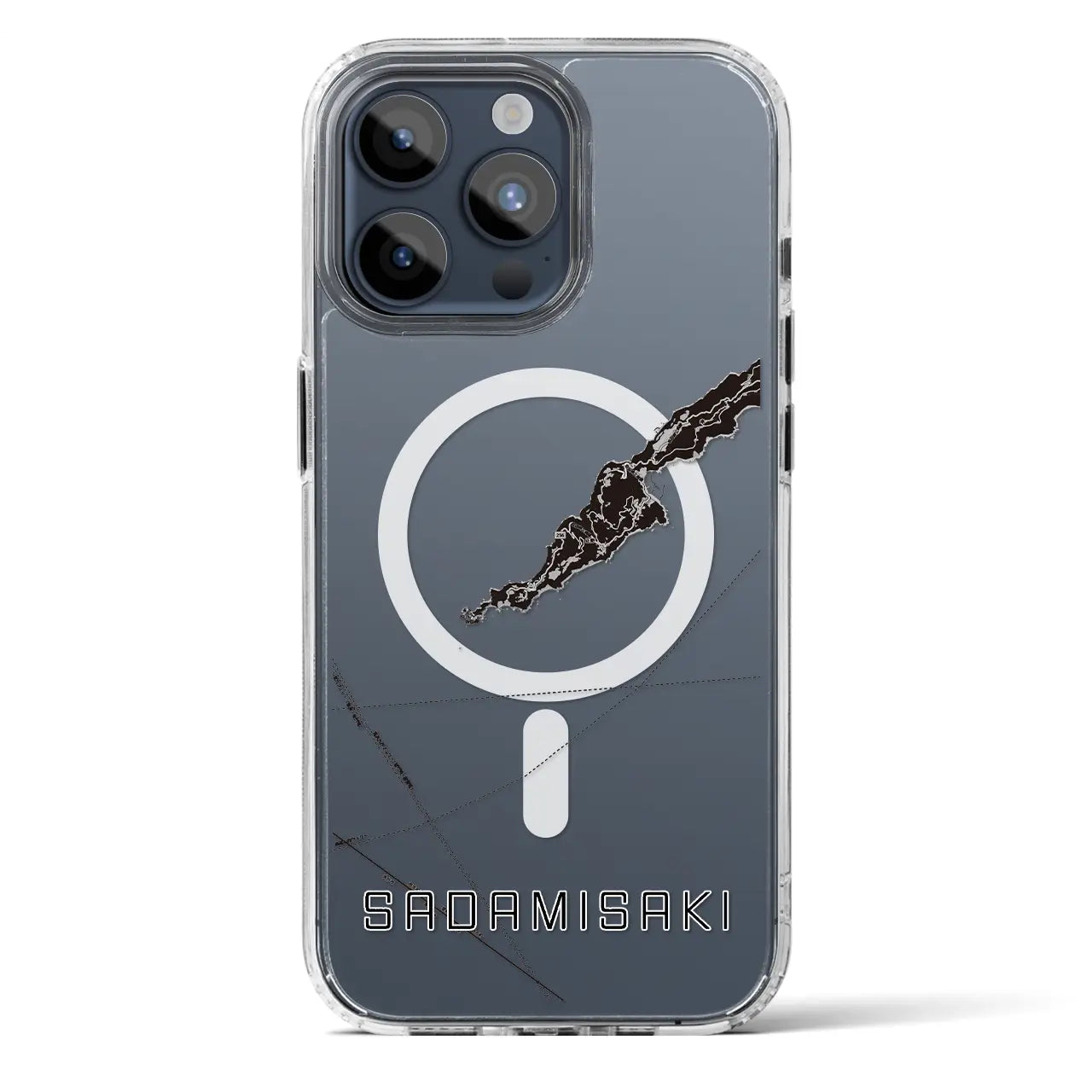 【佐田岬(愛媛県)】地図柄iPhoneケース(MagSafeタイプ)