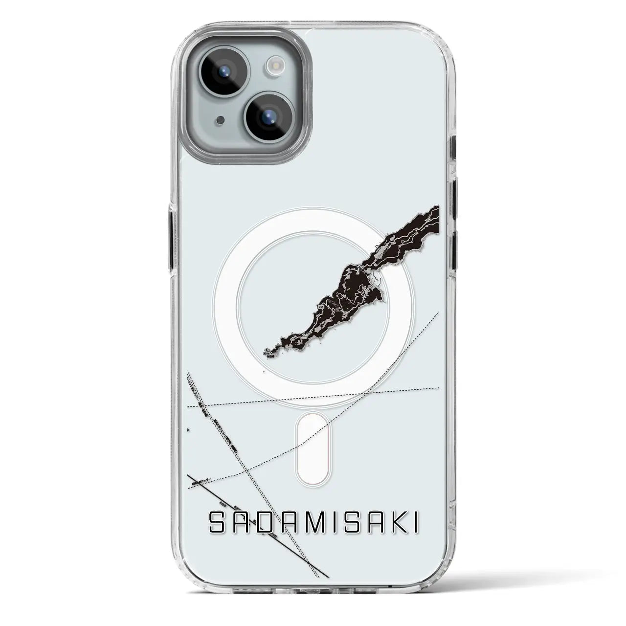 【佐田岬(愛媛県)】地図柄iPhoneケース(MagSafeタイプ)