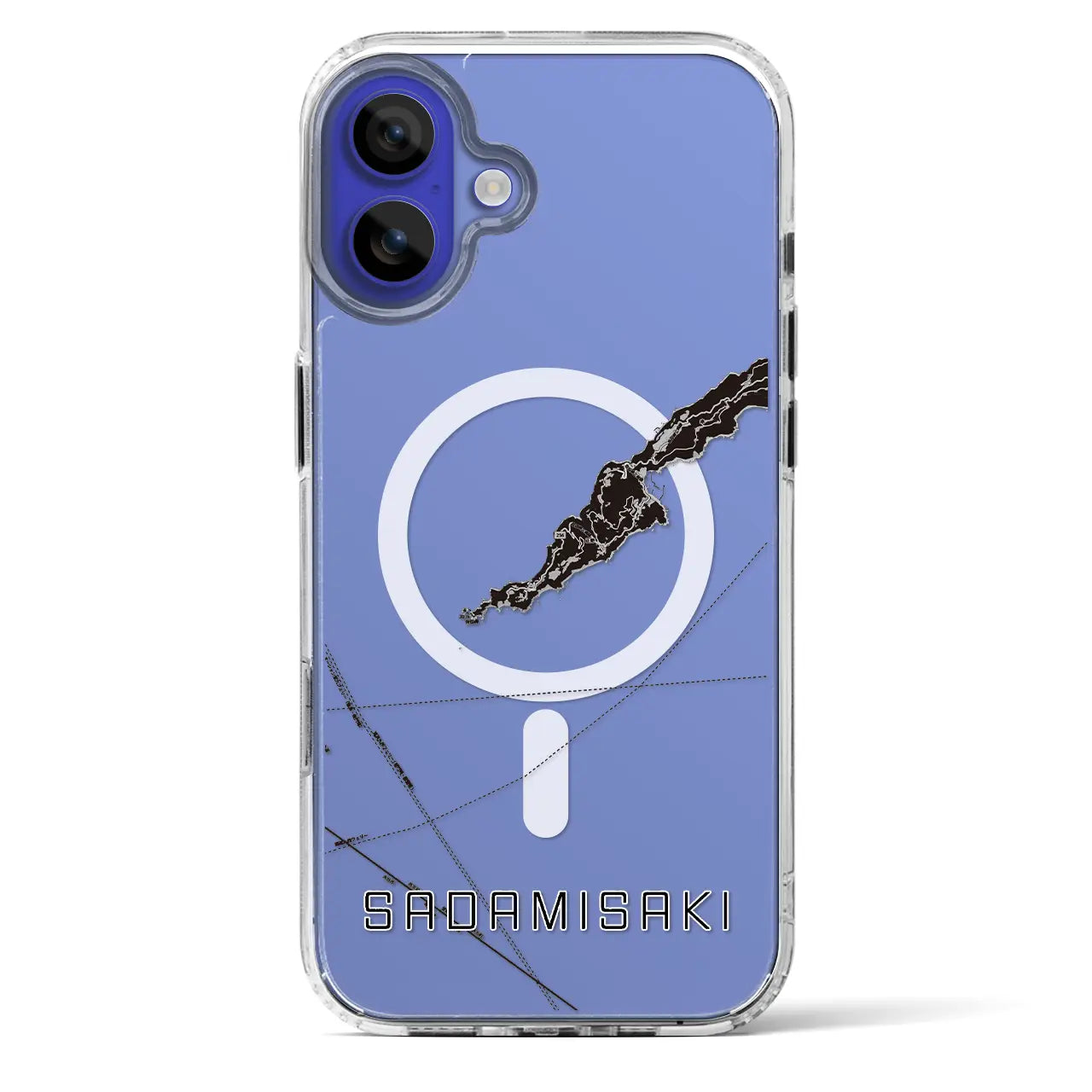 【佐田岬(愛媛県)】地図柄iPhoneケース(MagSafeタイプ)