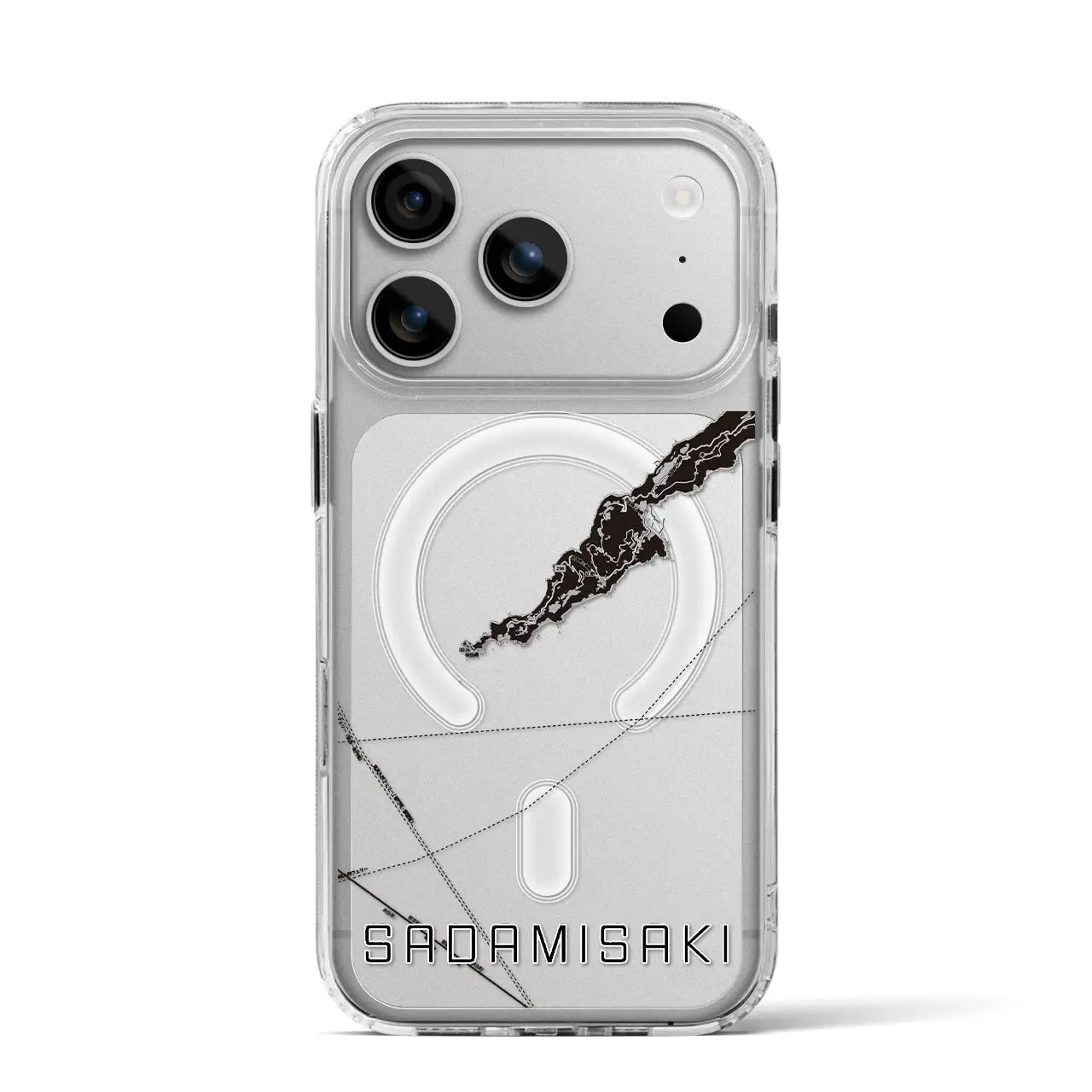 【佐田岬(愛媛県)】地図柄iPhoneケース(MagSafeタイプ)