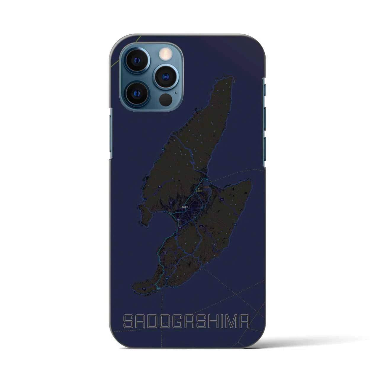 【佐渡島(新潟県)】地図柄iPhoneケース(バックカバータイプ)