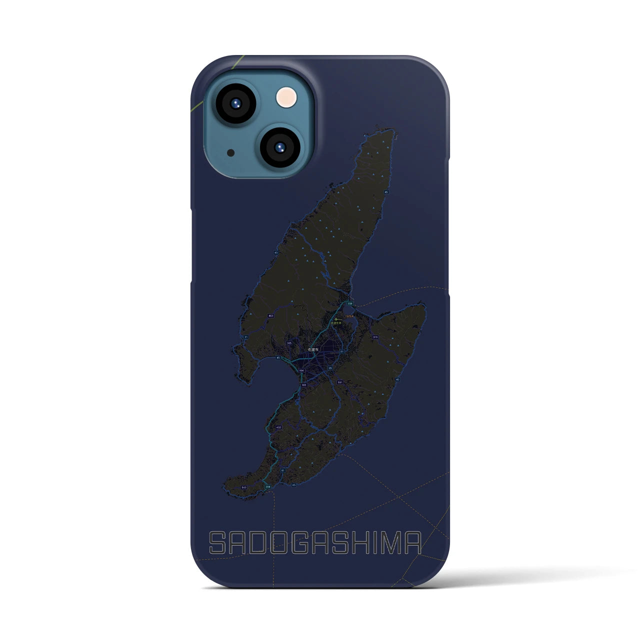 【佐渡島(新潟県)】地図柄iPhoneケース(バックカバータイプ)