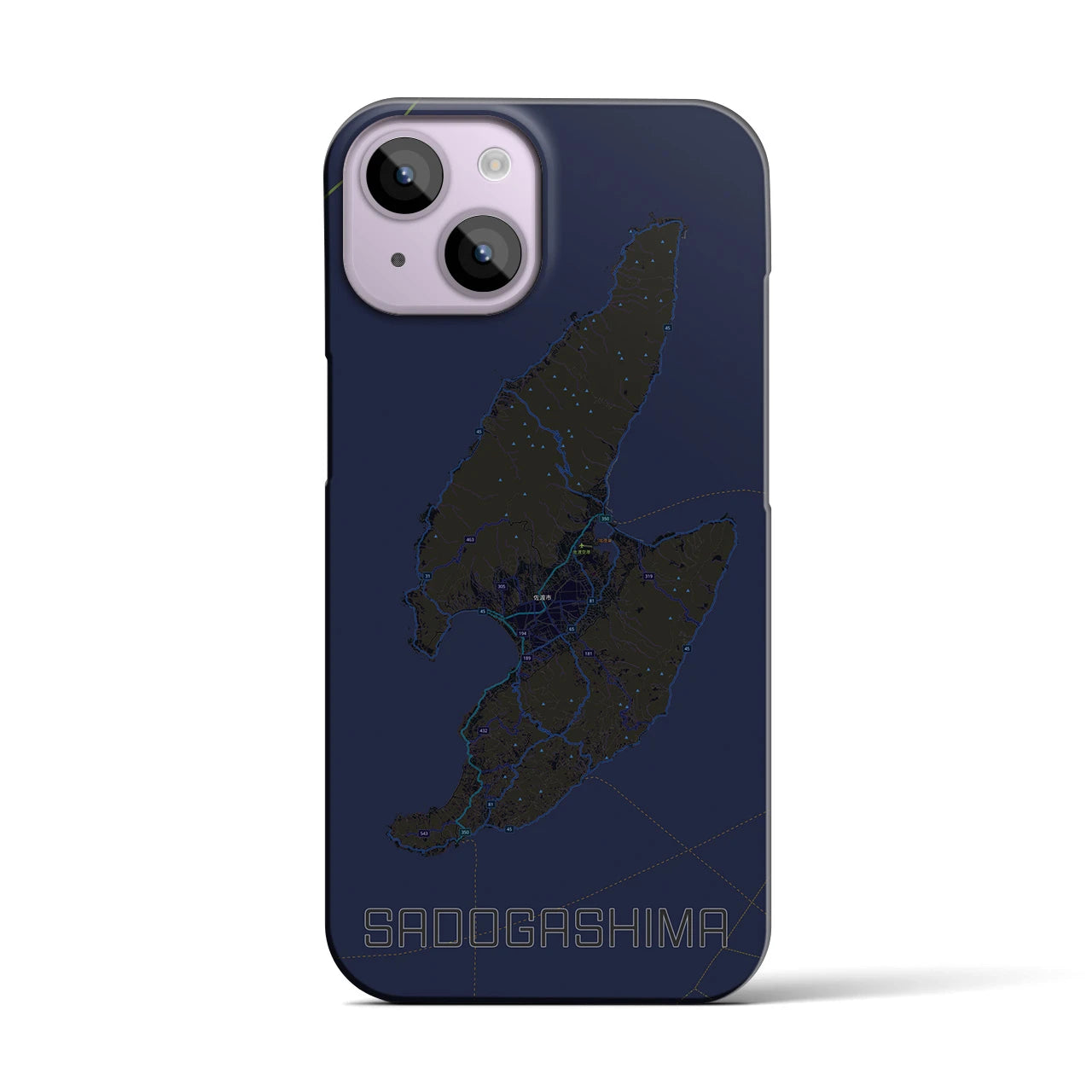 【佐渡島(新潟県)】地図柄iPhoneケース(バックカバータイプ)
