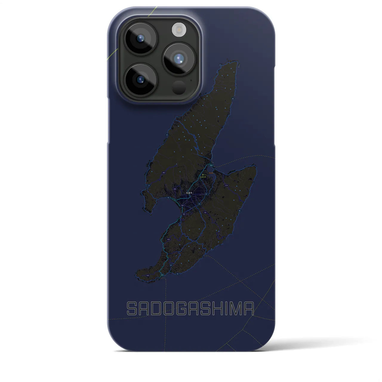 【佐渡島(新潟県)】地図柄iPhoneケース(バックカバータイプ)