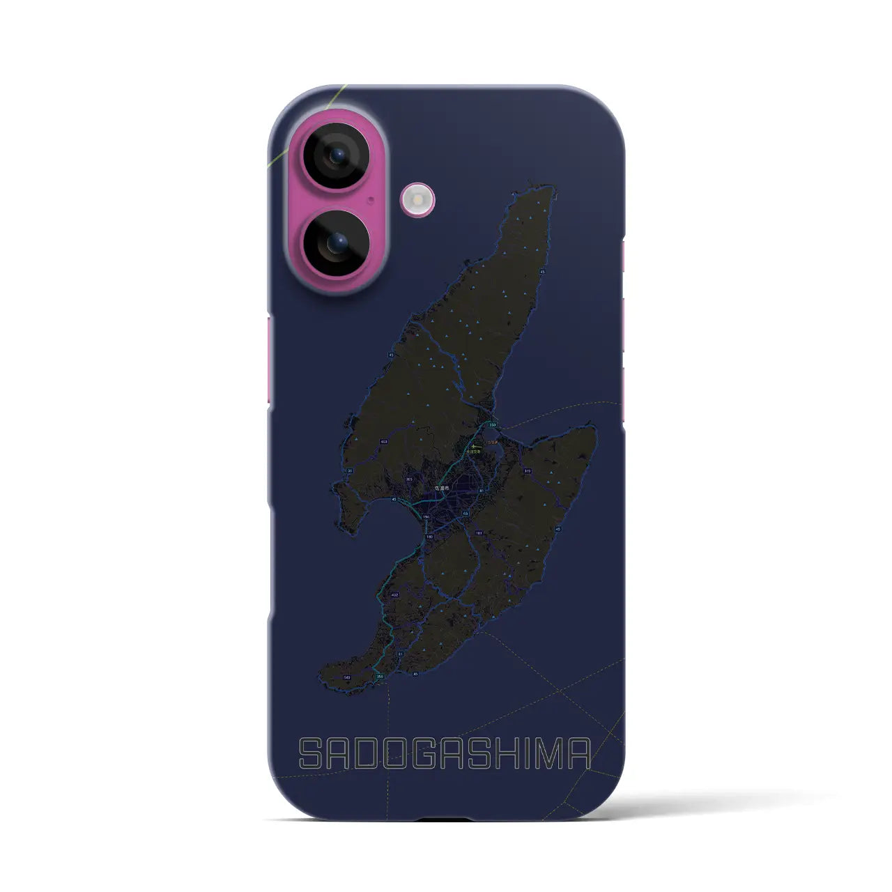 【佐渡島(新潟県)】地図柄iPhoneケース(バックカバータイプ)