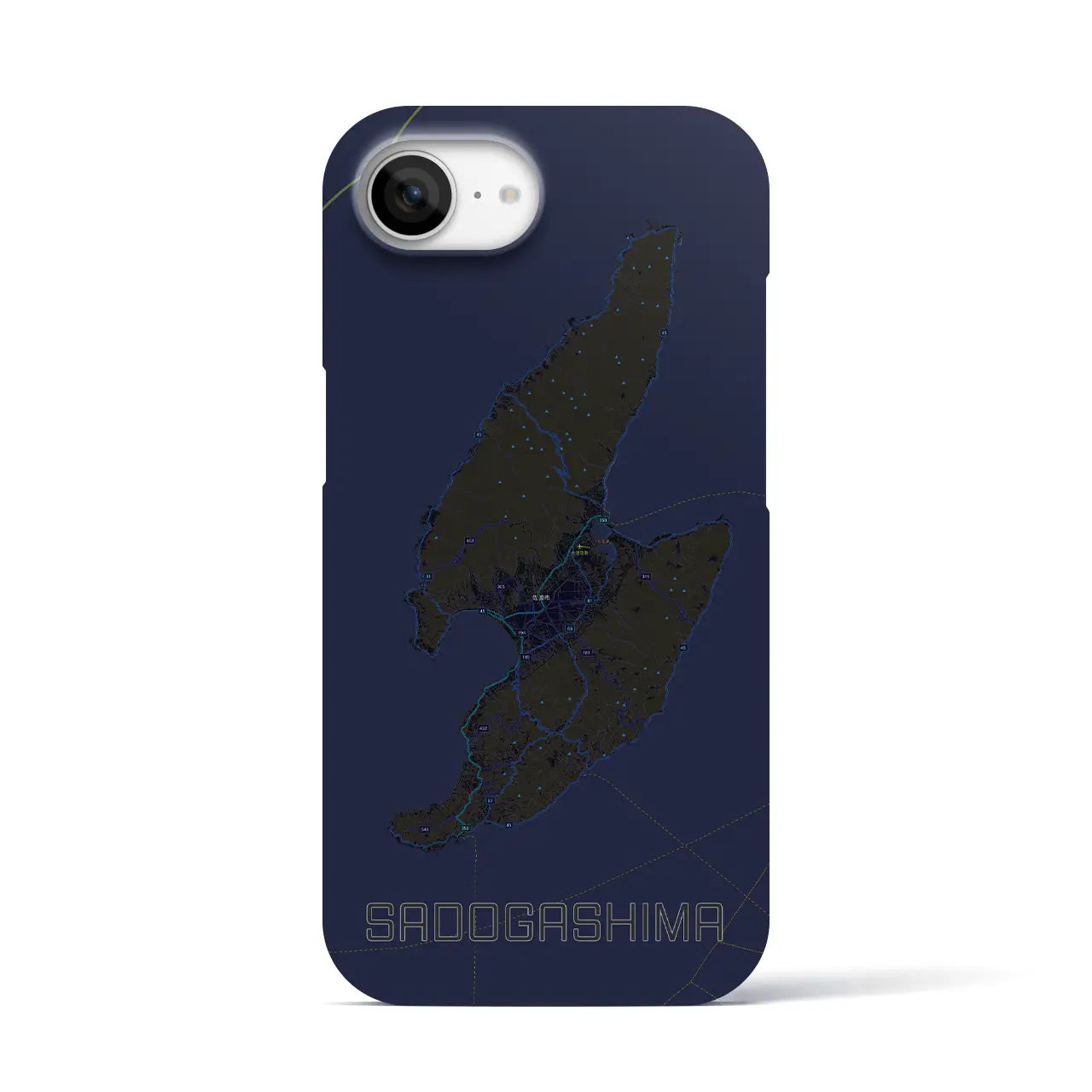 【佐渡島(新潟県)】地図柄iPhoneケース(バックカバータイプ)