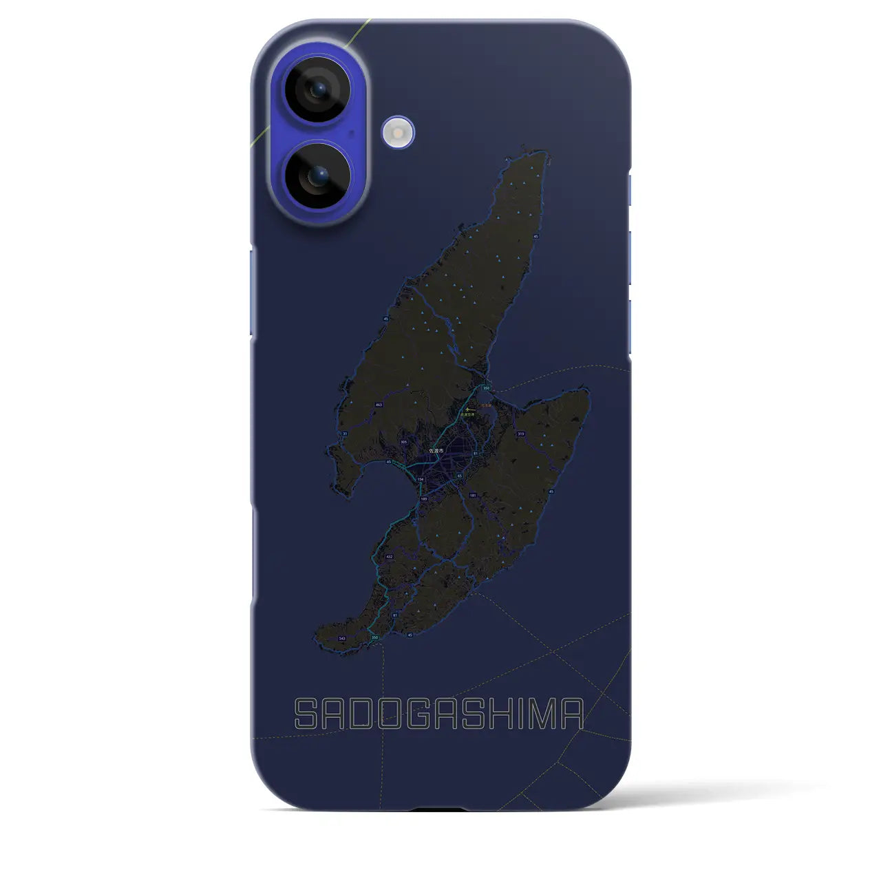 【佐渡島(新潟県)】地図柄iPhoneケース(バックカバータイプ)