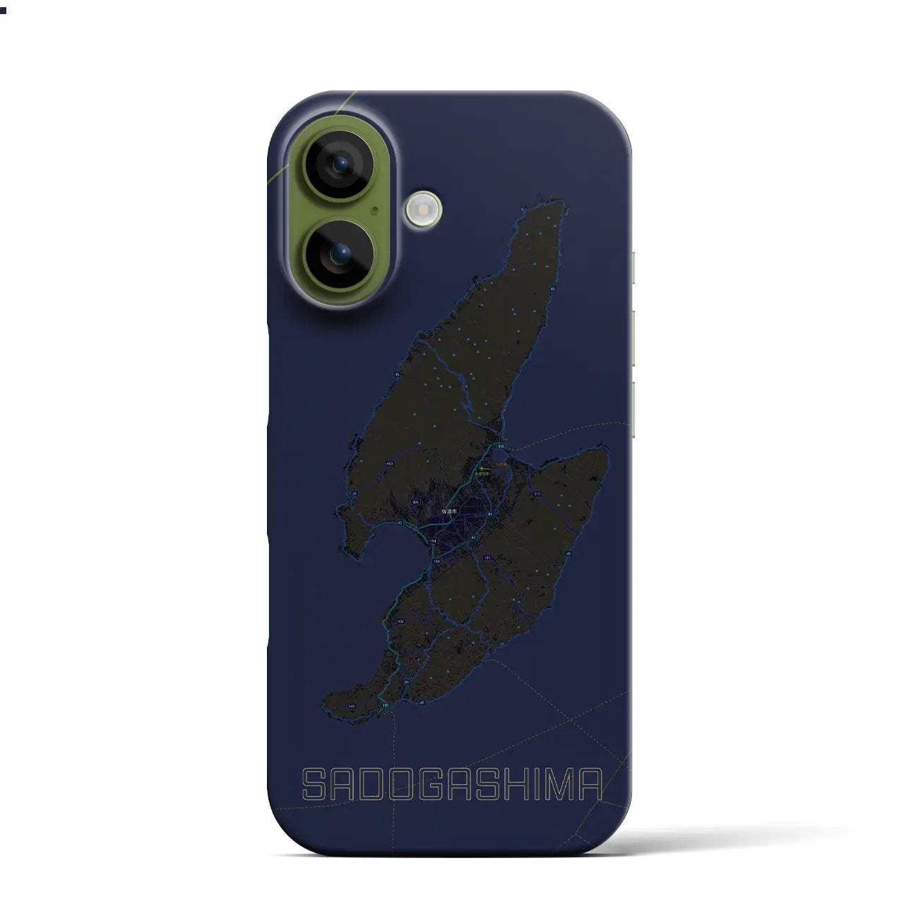 【佐渡島(新潟県)】地図柄iPhoneケース(バックカバータイプ)