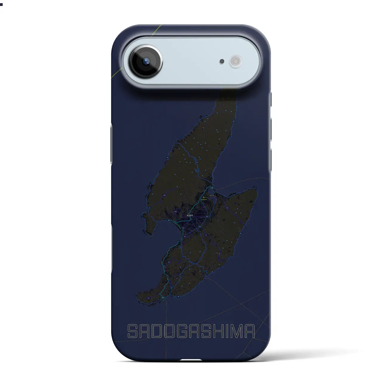 【佐渡島(新潟県)】地図柄iPhoneケース(バックカバータイプ)