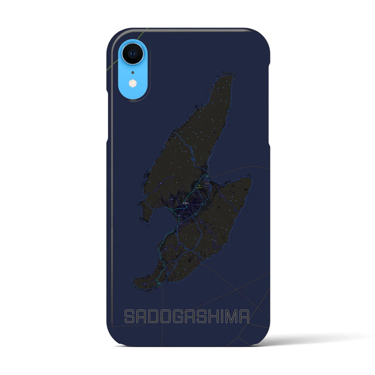【佐渡島(新潟県)】地図柄iPhoneケース(バックカバータイプ)