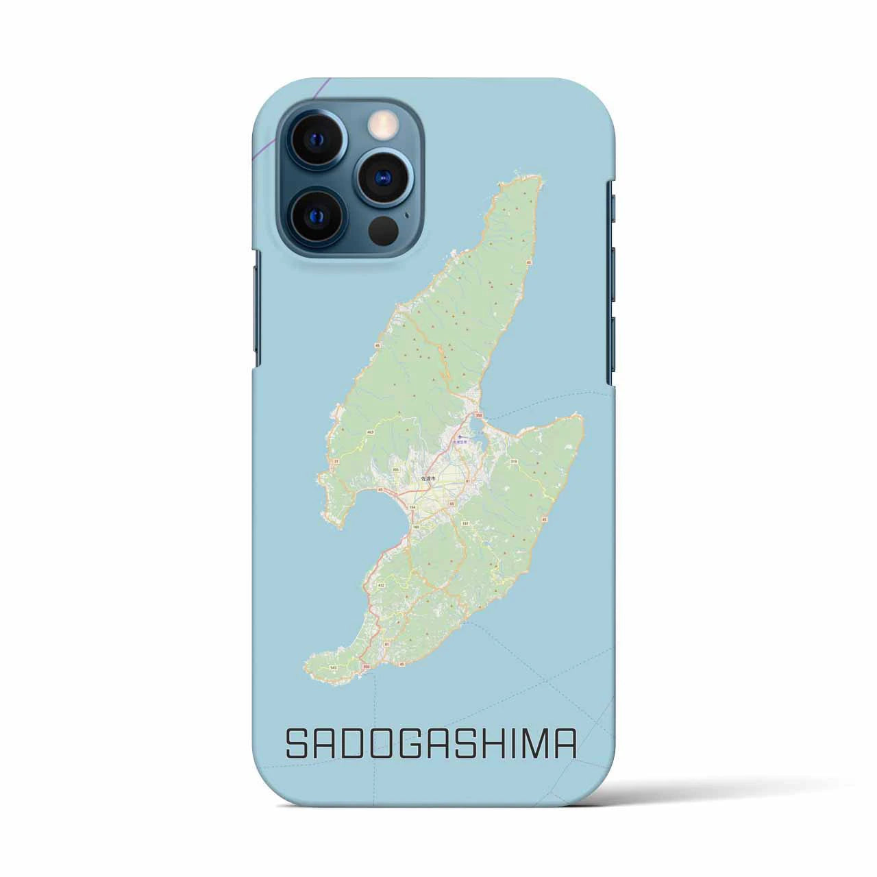 【佐渡島(新潟県)】地図柄iPhoneケース(バックカバータイプ)