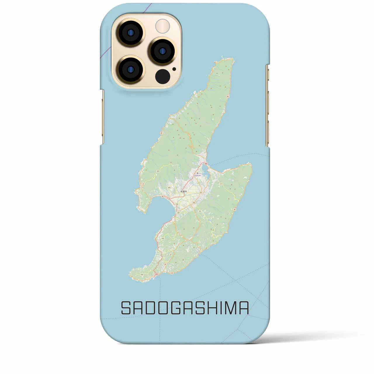 【佐渡島(新潟県)】地図柄iPhoneケース(バックカバータイプ)