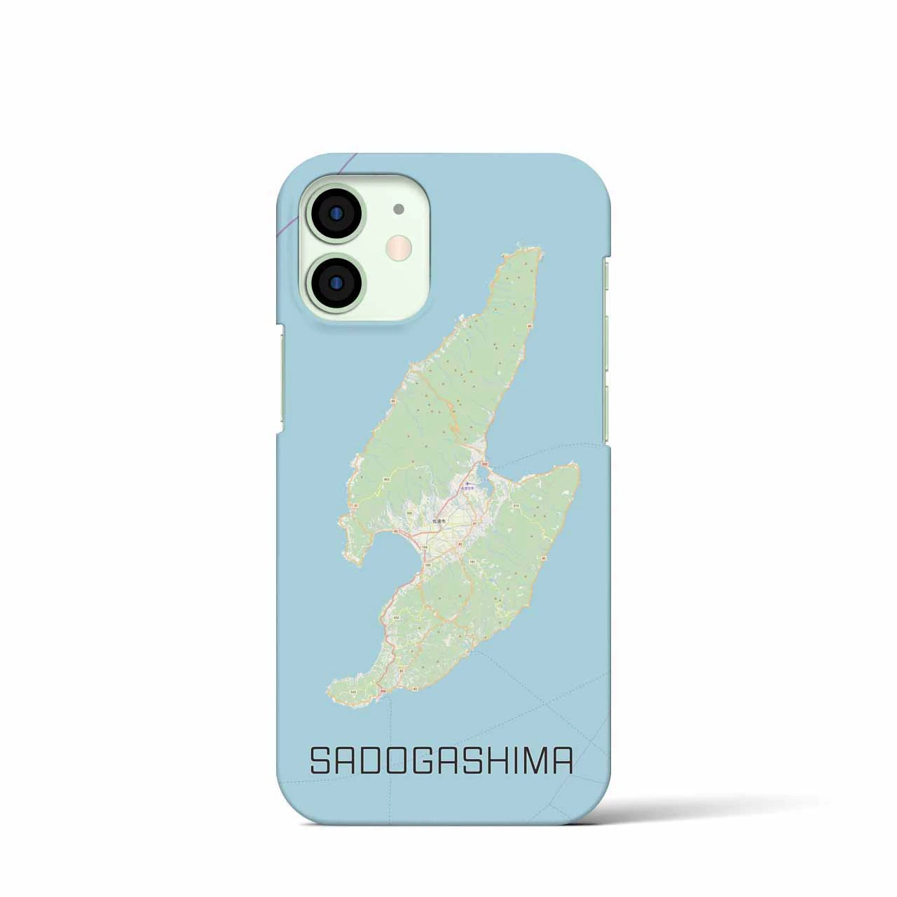 【佐渡島(新潟県)】地図柄iPhoneケース(バックカバータイプ)